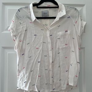 Anthropologie | button up glasses shirt